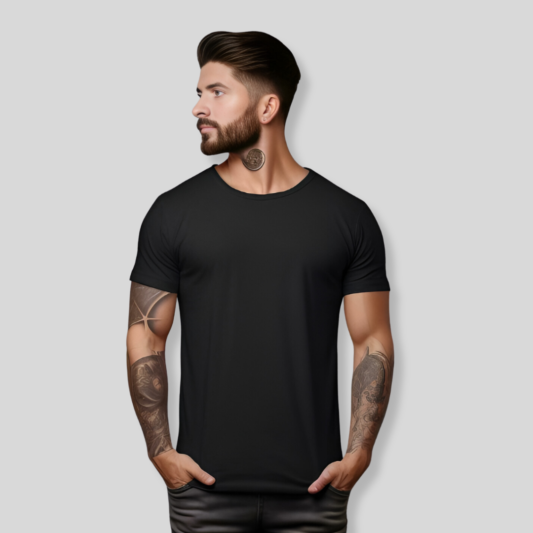 Black premium regular fit t-shirt