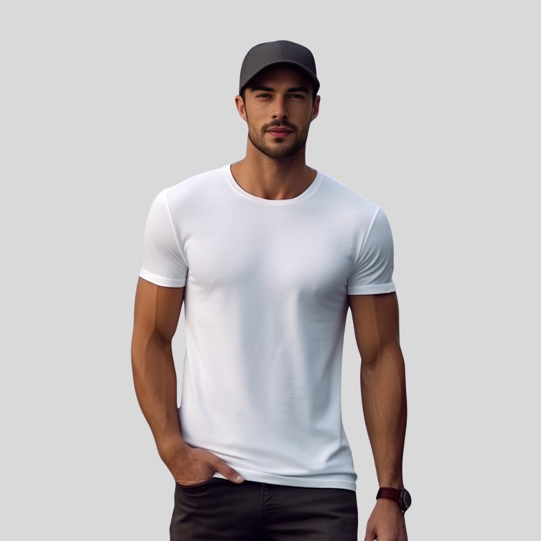 White premium regular fit t-shirt